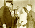 Photograph of children learning traffic control. 